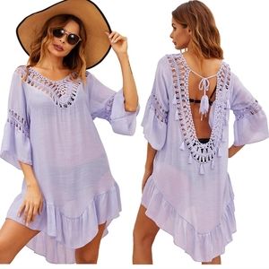 Swimsuit Coverup - crochet detail - xxl